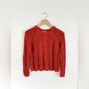 Sézane Red Crew Neck Sweater